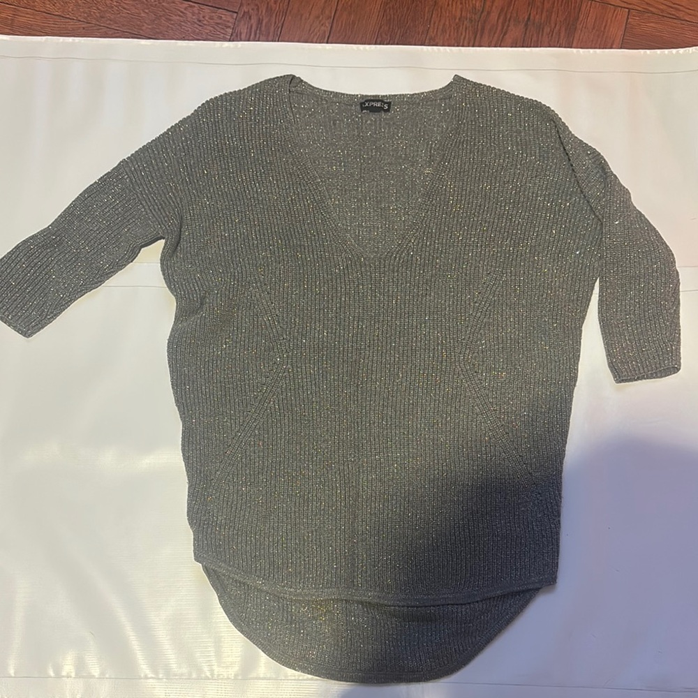 Express Metallic Knit Sweater